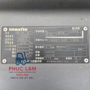 Xe Nâng Điện Đứng Lái Komats 1 Tấn (7)